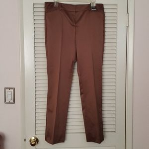 NWT NY&Co Brown Satin Trousers